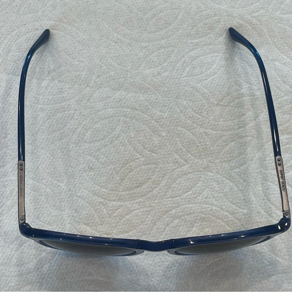 Giorgio Armani blue round sunglasses with metal trim men’s